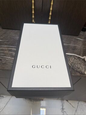 Gucci Black and White Shoe Luxury Box w Logo on the top